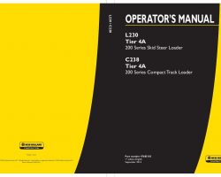 New Holland CE Skid steers / compact track loaders model L230 Tier 4A Operator's Manual