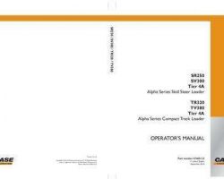 Case Skid steers / compact track loaders model SV300 Operator's Manual