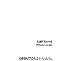 Case Wheel loaders model 721F Operator's Manual