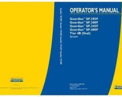 Operator's Manual for New Holland Sprayers model Guardian SP.300F