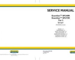Service Manual for New Holland SPRAYERS model Guardian SP.275R