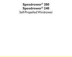 Service Manual for New Holland Windrower model Speedrower 240