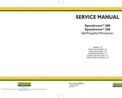 Service Manual for New Holland WINDROWERS model Speedrower 240