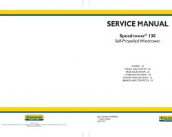 Service Manual for New Holland WINDROWERS model Speedrower 130
