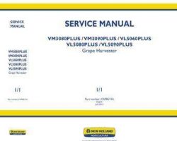 Service Manual for New Holland Harvesting equipment model VL5090