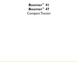 Service Manual for New Holland Tractors model Boomer 41