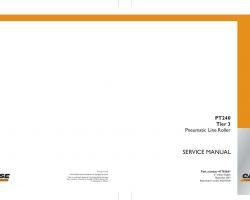 Case Compactors model PT240 Service Manual