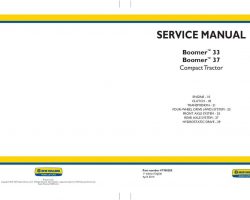 Engine Service Manual for New Holland Tractors model Boomer 33