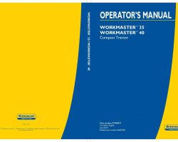 Operator's Manual for New Holland Tractors model Workmaster 35