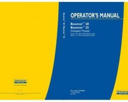 Operator's Manual for New Holland Tractors model Boomer 25