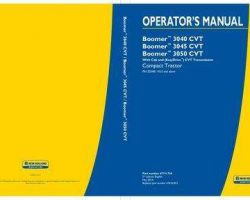 Operator's Manual for New Holland Tractors model Boomer 3045