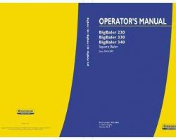 Operator's Manual for New Holland Balers model BigBaler 230