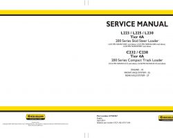 New Holland CE Skid steers / compact track loaders model C232 Tier 4A Engine, Front, & Rear Axle Section Service Manual
