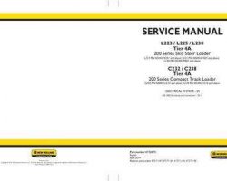 New Holland CE Skid steers / compact track loaders model L225 Tier 4A Electrical Sys Service Manual