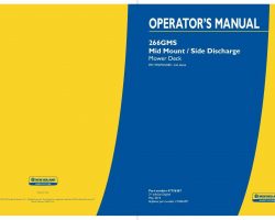 Operator's Manual for New Holland Tractors model 266GMS