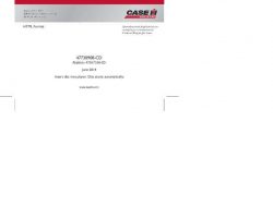 Service Manual on CD for Case IH Headers model 3152