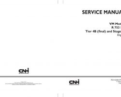 Service Manual for New Holland Engines model R 753 IE4