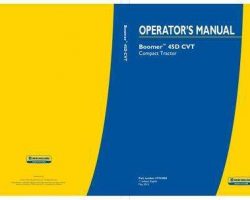 Operator's Manual for New Holland Tractors model Boomer 45D