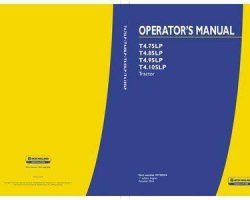 Operator's Manual for New Holland Tractors model T4.85LP