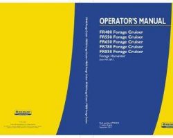 Operator's Manual for New Holland Harvesting equipment model FR480