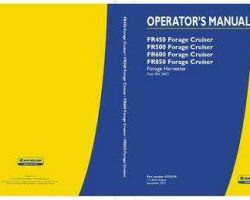Operator's Manual for New Holland Harvesting equipment model FR500