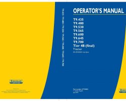 Operator's Manual for New Holland Tractors model T9.435