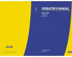 Operator's Manual for New Holland Combine model CR10.90