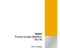 Parts Catalog for Case Loader backhoes model 580SN