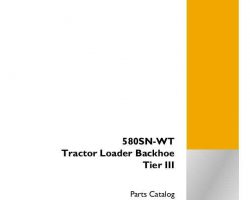 Parts Catalog for Case Loader backhoes model 580SN WT