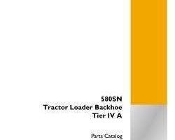 Parts Catalog for Case Loader backhoes model 580SN