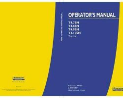 Operator's Manual for New Holland Tractors model T4.105N