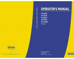 Operator's Manual for New Holland Tractors model T4.105V