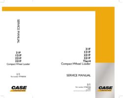 Case Wheel loaders model 221F Service Manual