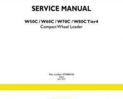 New Holland CE Wheel loaders model W70C Tier 4 Service Manual