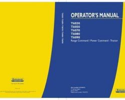 Operator's Manual for New Holland Tractors model T6090