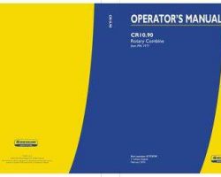 Operator's Manual for New Holland Combine model CR10.90
