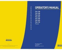 Operator's Manual for New Holland Tractors model T6.160