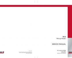 Service Manual for Case IH Headers model 3016