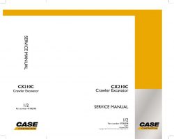 Case Excavators model CX210C Service Manual