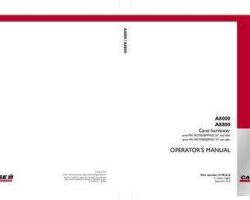 Operator's Manual for Case IH Harvester model A8800