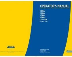 Operator's Manual for New Holland Engines model 120A