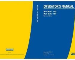 Operator's Manual for New Holland Balers model Roll-Belt 180