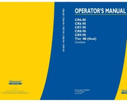 Operator's Manual for New Holland Combine model CR6.80