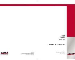 Operator's Manual for Case IH Header model 2030