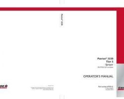 Operator's Manual for Case IH Sprayers model Patriot 3230