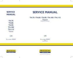 Service Manual for New Holland Tractors model T4.105