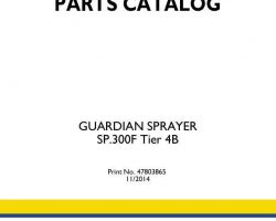 Parts Catalog for New Holland Sprayers model Guardian SP.300F