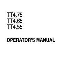 Operator's Manual for New Holland Tractors model TT4.65