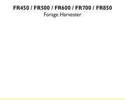 Service Manual for New Holland Harvesting equipment model FR600