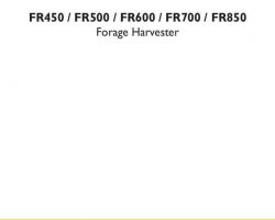 Service Manual for New Holland Harvesting equipment model FR450